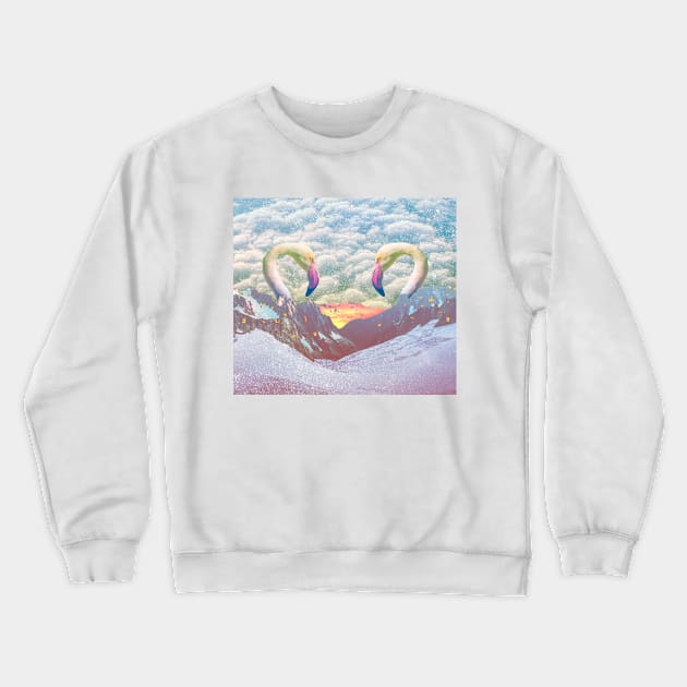 Pastel Flamingos Crewneck Sweatshirt by Freckle Face